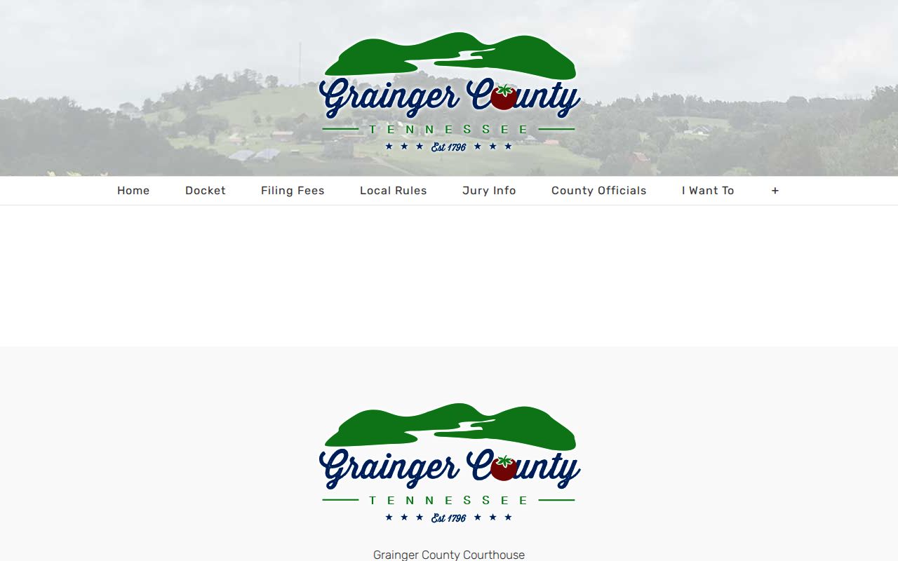 Grainger County court calendar alternate official page