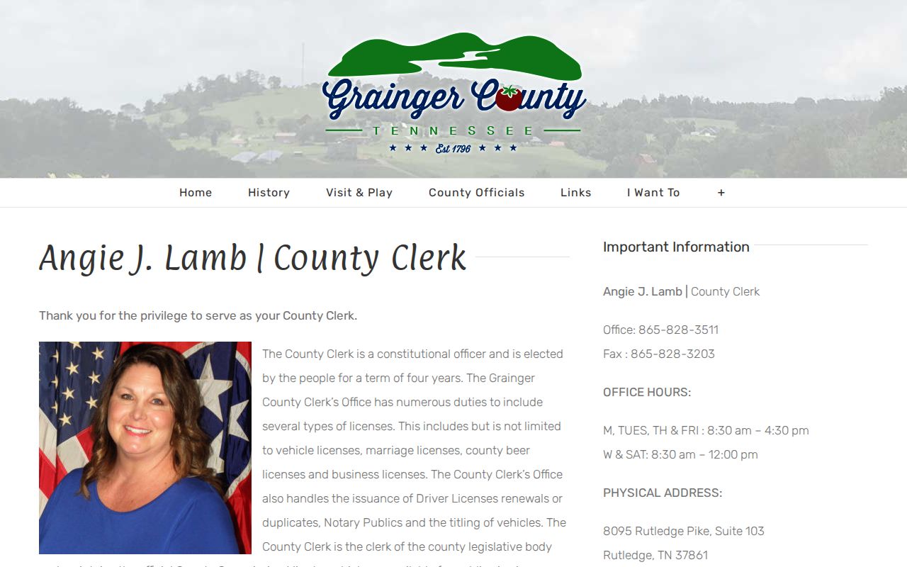 Grainger County court records County Clerk office